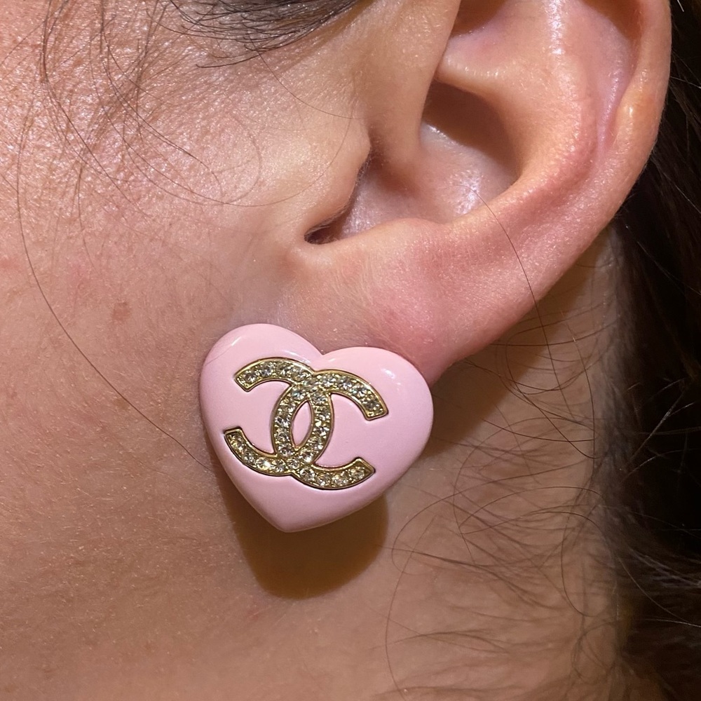 Pink Heart Earrings